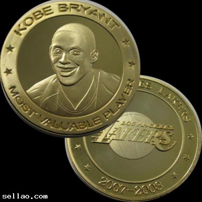 Kobe Bryant 24Kt Gold-plated Commemorative Coin