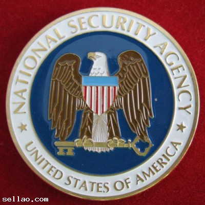US National Security Agency 24Kt Colorized Challenge coin