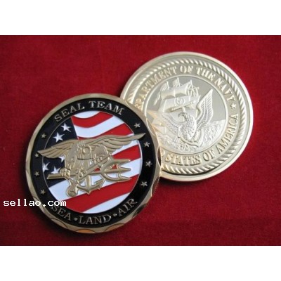 U.S Navy SEAL TEAM 24KT GP Challenge Coin