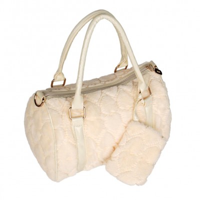Princess Double Handle Leatherette Handbag Shoulder Bag