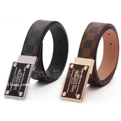 Louis Vuitton lv leather belt men's belts
