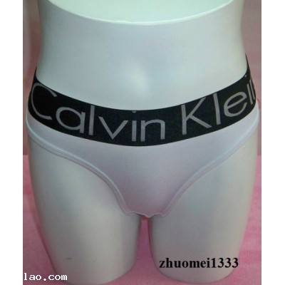 CK Cotton black edge white Thongs underwear