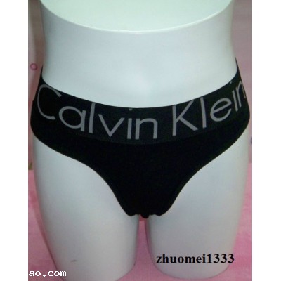 CK Cotton black edge black Thongs underwear