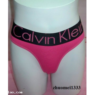 CK Cotton black edge pink Thongs underwear