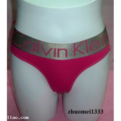 CK Cotton Silver edge pink Thongs underwear