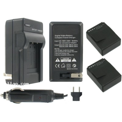 2x AHDBT 301/201 Replacement Battery For GoPro HD Hero3 and AC/DC Charger