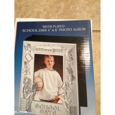 GODINGER SILVER PLATED School Days Album HOLDS 100 4 x 6 Photos