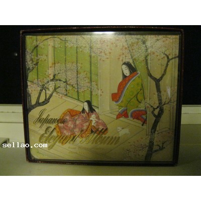 Japanese Elegant Magnetic Photo Album - Traditional Art by Peacock Cards 6.5x5.5