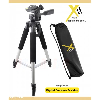 57" PROFESSIONAL Xit STYLE TRIPOD FOR CAMERAS and CAMCORDERS