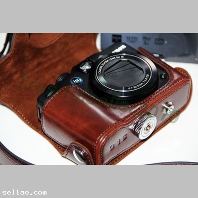 New Leather Camera Case Bag Cover for Canon PowerShot G15 Digital Camera
