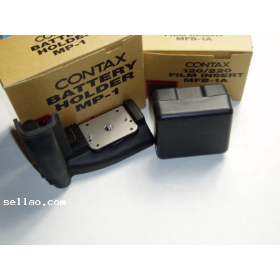 CONTAX ACCESSORY BATTERY HOLDER MP-1 AND FILM INAERT MFB-1A
