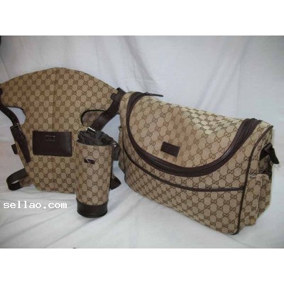 Gucci baby diaper,baby carrier,bottle holder leather