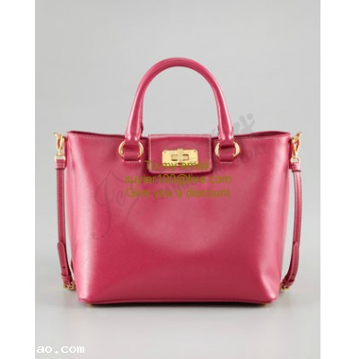 2013 new Prada leather shoulder portable dumpling type pink handbag