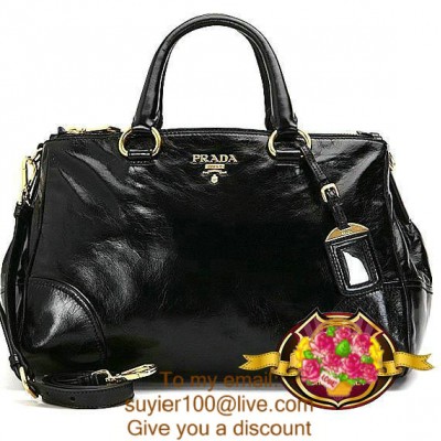 2013 Prada killer package butter leather double zipper handbag