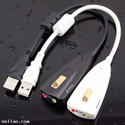 USB2.0 External Mic/Speaker Sound Virtual 7.1Channel 3D Audio Card Adapter CM108