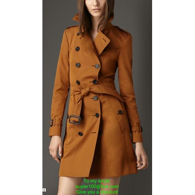 Burberry new women / double-breasted coat and long sections