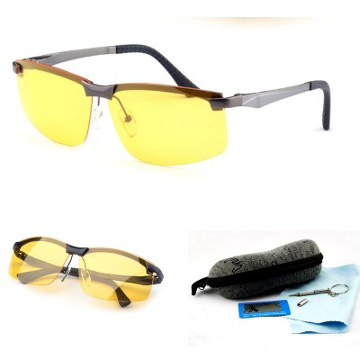 2013 Men night vision goggles sunglasses mirror metal fashion polarized glasses for Driving YJ012