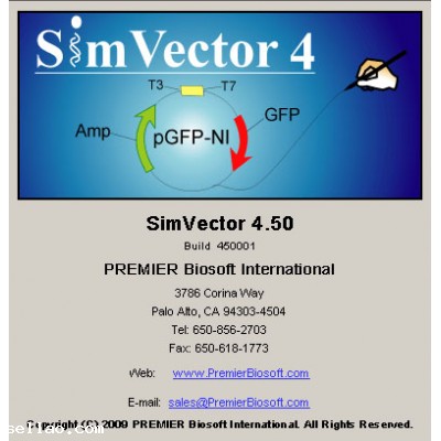 SimVector v4.50 | DNA Analysis Plasmid Map Drawing Tools