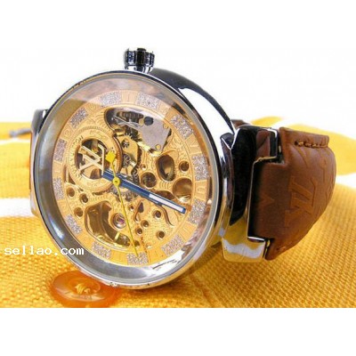 5pcs Luxury LouisVuitton Watch men's and women's mechanical watch