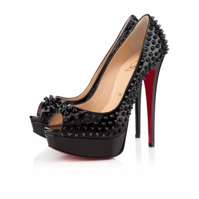 Christian Louboutin noble waterproof with red high-heeled shoes