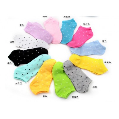 Explosion of female ship wholesale dot love pure female candy colored socks contact socks wholesale