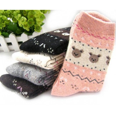 High quality supply of winter lady thickened rabbit wool socks warm socks thick socks cashmere wool