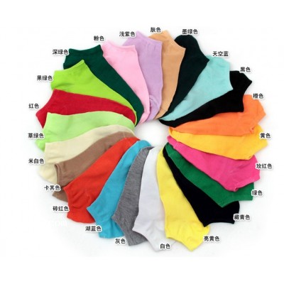 Explosion manufacturers wholesale Korea socks socks candy color stealth boat socks socks pure summer