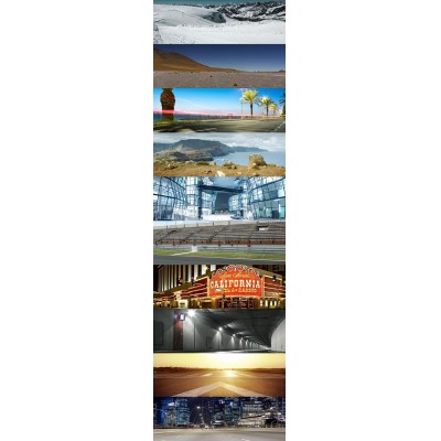 10 HDRI panoramas with backplates