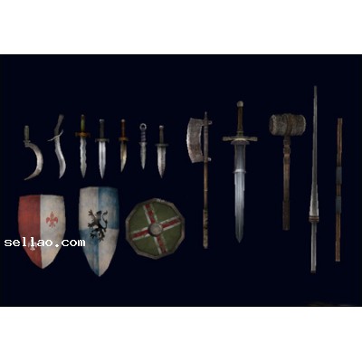 3D models - Tridinaut Medieval Weapons Pack