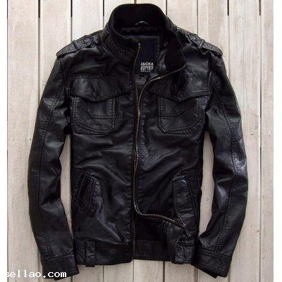 Spring NWT Jack Jones Men Leather jackets ++