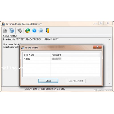 Elcomsoft Advanced Sage Password Recovery 2.40.546