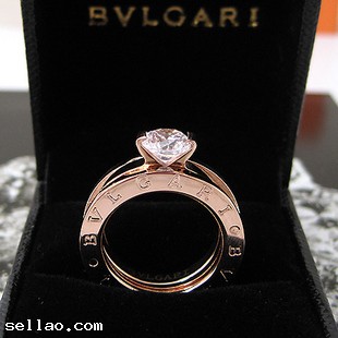 Free shipping 18k gold bvlgari finger ring+diamond1