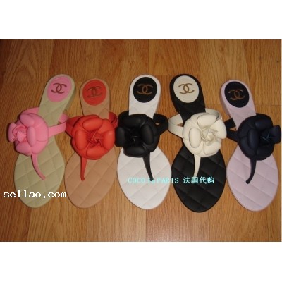Womens chanel Camellia slippers sandals shoes