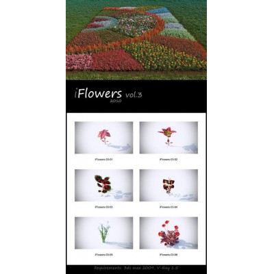 3d models - iFlowers vol.3 Flowerbeds