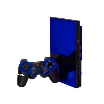 PlayStation 2 Slim (PS2 Slim) Skin - NEW - BLUE PS2