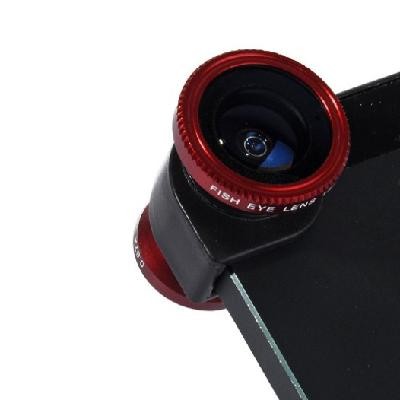 3-In-1 Lens Fisheye Wide-Angle Macro Zoom for iPhone 4/4S