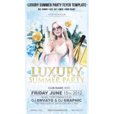GraphicRiver Luxury Summer Party Flyer Temlate