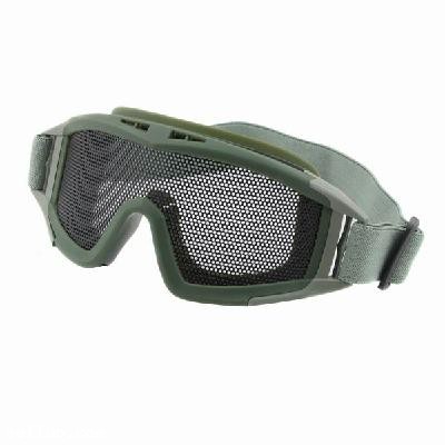 Unique Steel Mesh Protective Goggles Mask Army Green
