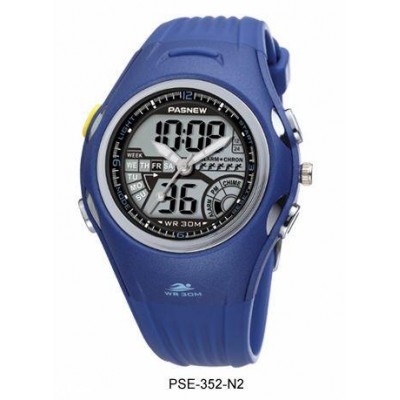PASNEW Water-proof Boy and Girl Sport Watch Double Movement PSE-352