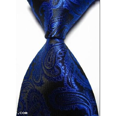 New Royal Blue Paisley JACQUARD WOVEN Men's Tie Necktie