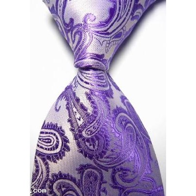 New Purple Paisley JACQUARD WOVEN Men's Tie Necktie