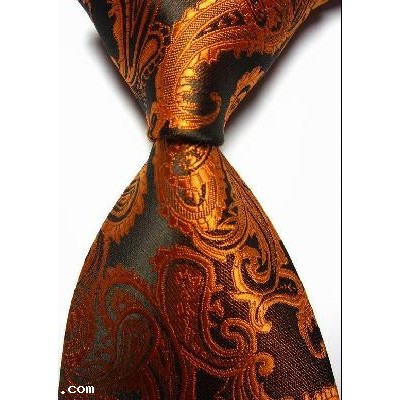 New Brown Paisley JACQUARD WOVEN Men's Tie Necktie