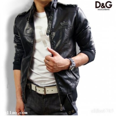 Dolce & Gabbana New D&G Men DG leather Jacket D G CO1s