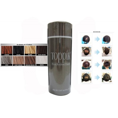 Spray Instant Keratin Hair Fibers Thinning Powder Toppi 25g Dark Brown/Black Hair 10colors Loss Conc
