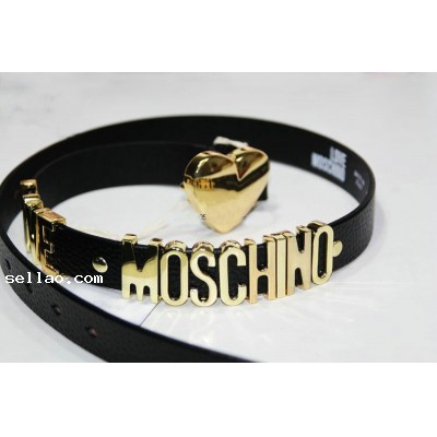 love moschino women true leather belts new 3 color`