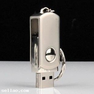 Hot! Stainless Steel USB 2.0 Flash Drive Memory Stick Pen Drive Silver Metal With Key Ring 64GB