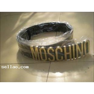 MOSCHINO gold logo leather belts Reduce