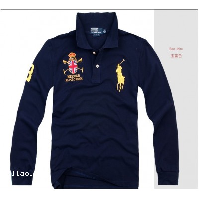 new polo ralph lauren Long sleeve Men's polo shirt