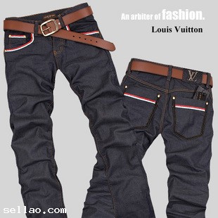 strap LV Louis Vuitton Men Exquisite Casual Jeans