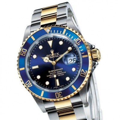 Rolex Submariner blue dial two tone automatic watches